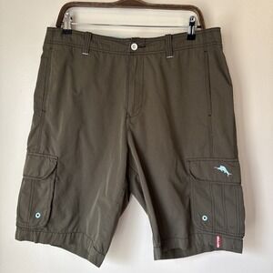 Tommy Bahama Swim Trunks Shorts Mens Size 34 Board Shorts Green Bathing Suit